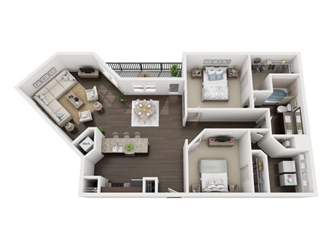 B4 floor plan at Civic at Frisco Square Apartments, Texas
